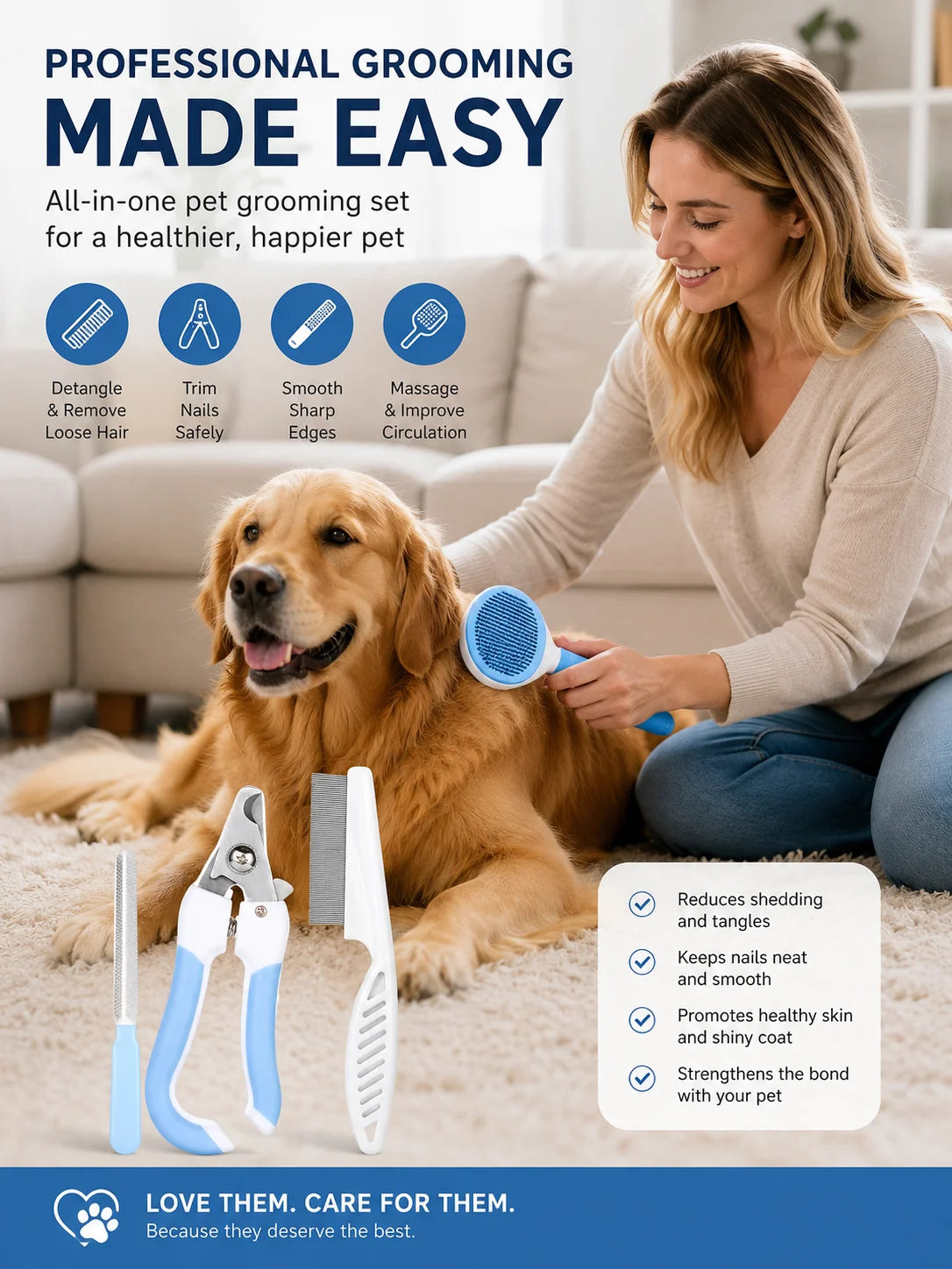 Kit de toilettage 4 pièces – Chien & chat – vue 6