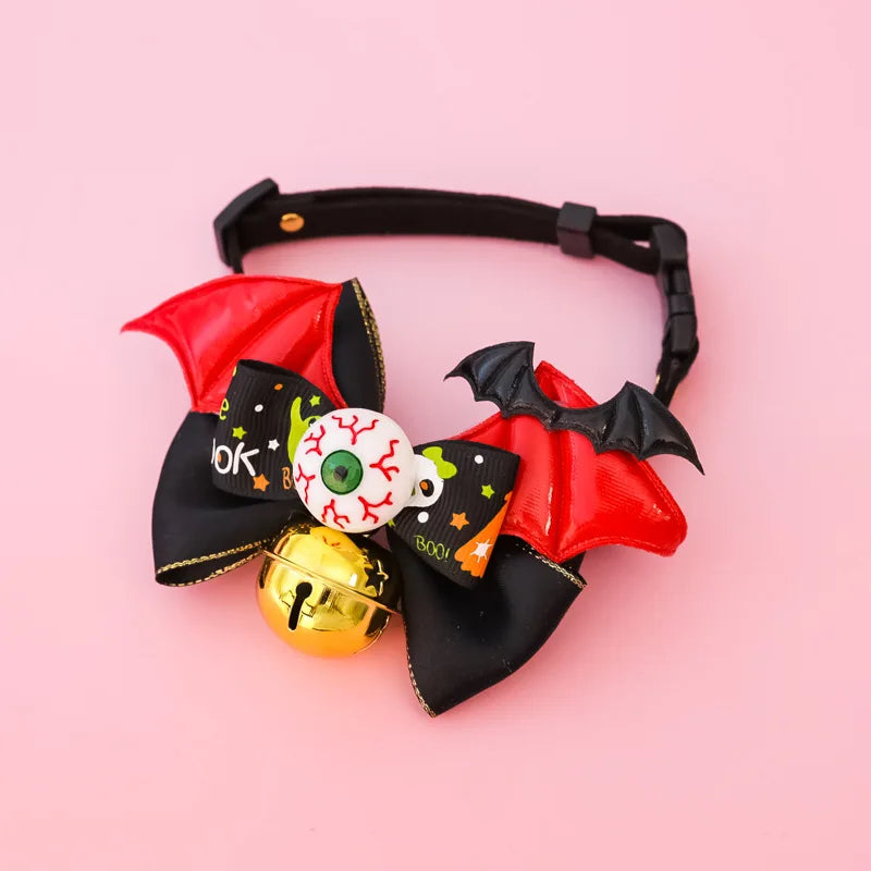 Collier Halloween à ailes – Chien & chat, 3 motifs