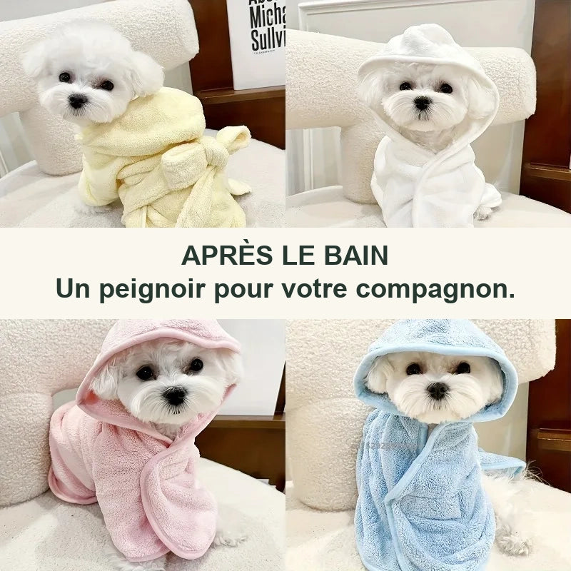 Peignoir absorbant à capuche – Chien & chat – vue 6