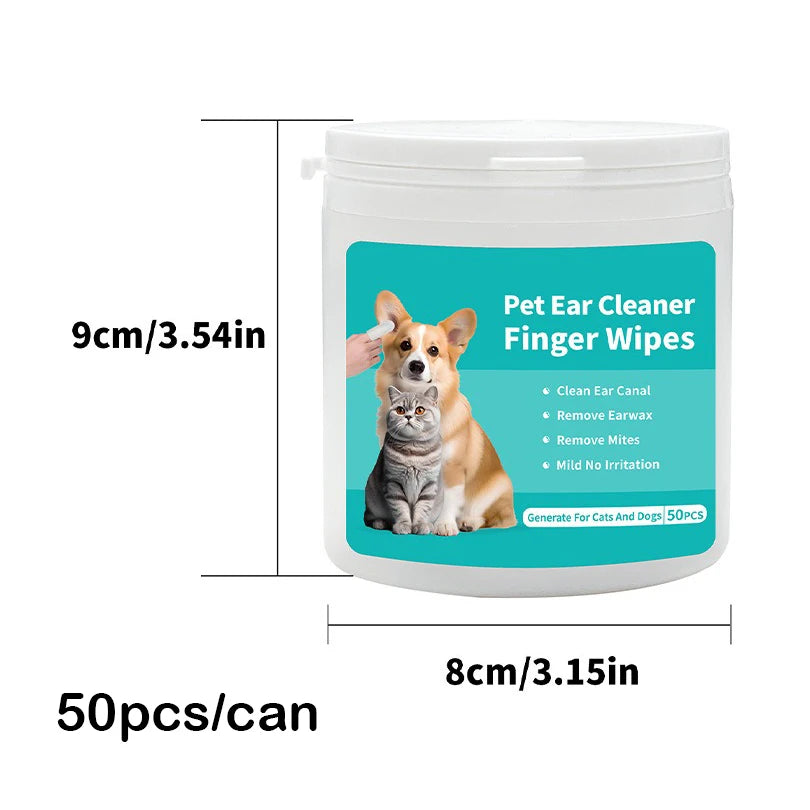 Lingettes doigtiers oreilles – Chien & chat, 50 unités – vue 6