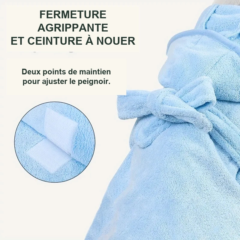 Peignoir absorbant à capuche – Chien & chat – vue 4