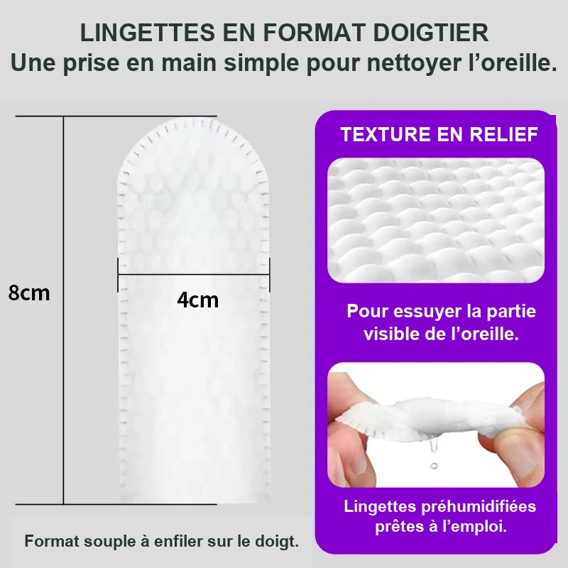 Lingettes doigtiers oreilles – Chien & chat, 50 unités – vue 3