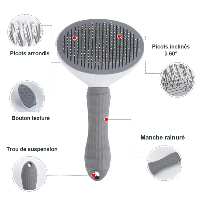 Brosse autonettoyante – Chien & chat – vue 4