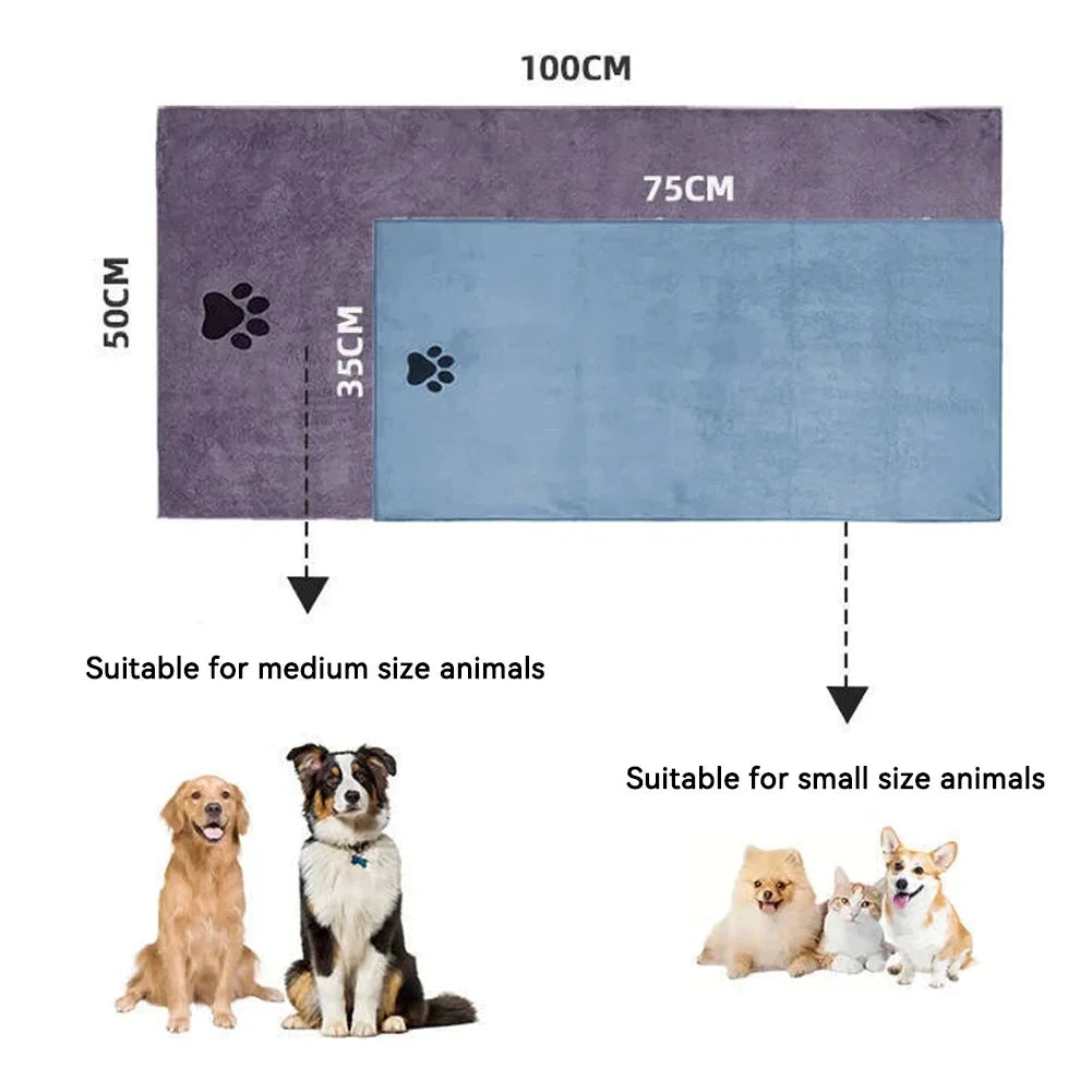 Serviette microfibre absorbante – Chien & chat – vue 2