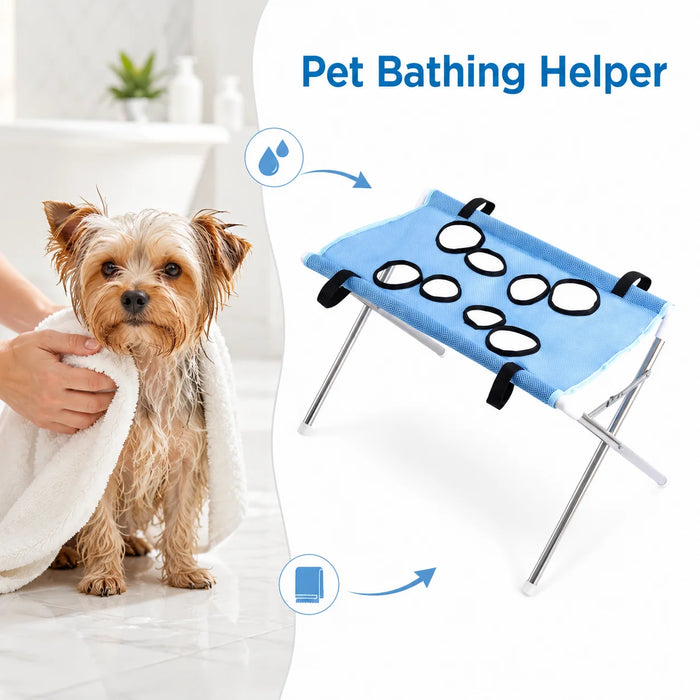 Support hamac de toilettage pliable – Petit chien & chat – vue 1