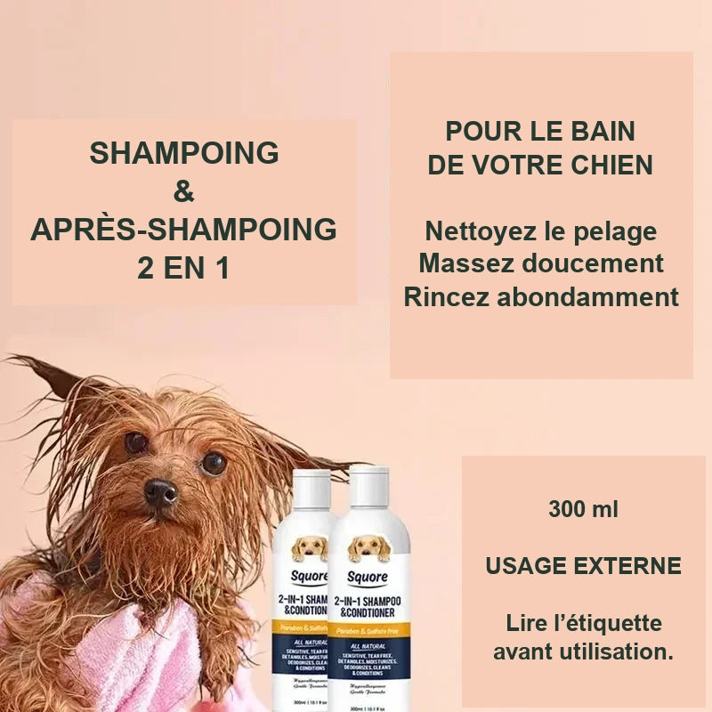 Shampoing et après-shampoing 2-en-1 pour chien, flacon de 300 ml – vue 5