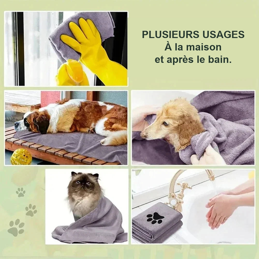 Serviette microfibre absorbante – Chien & chat – vue 6
