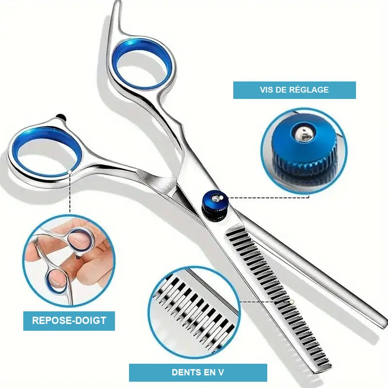 Ciseaux de toilettage à bouts ronds – Set 4 pièces – vue 2