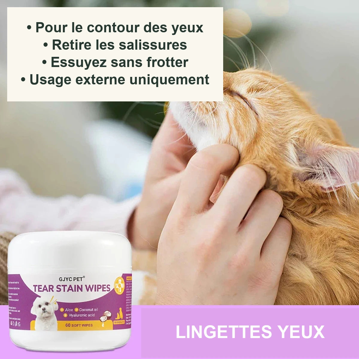 Lingettes contour des yeux – Chien & chat – vue 3