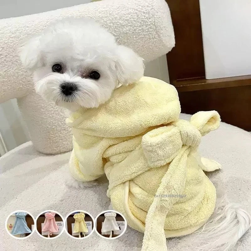 Peignoir absorbant à capuche – Chien & chat – vue 1