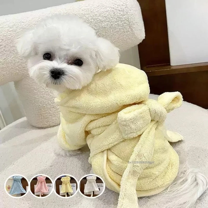 Peignoir absorbant à capuche – Chien & chat – vue 1