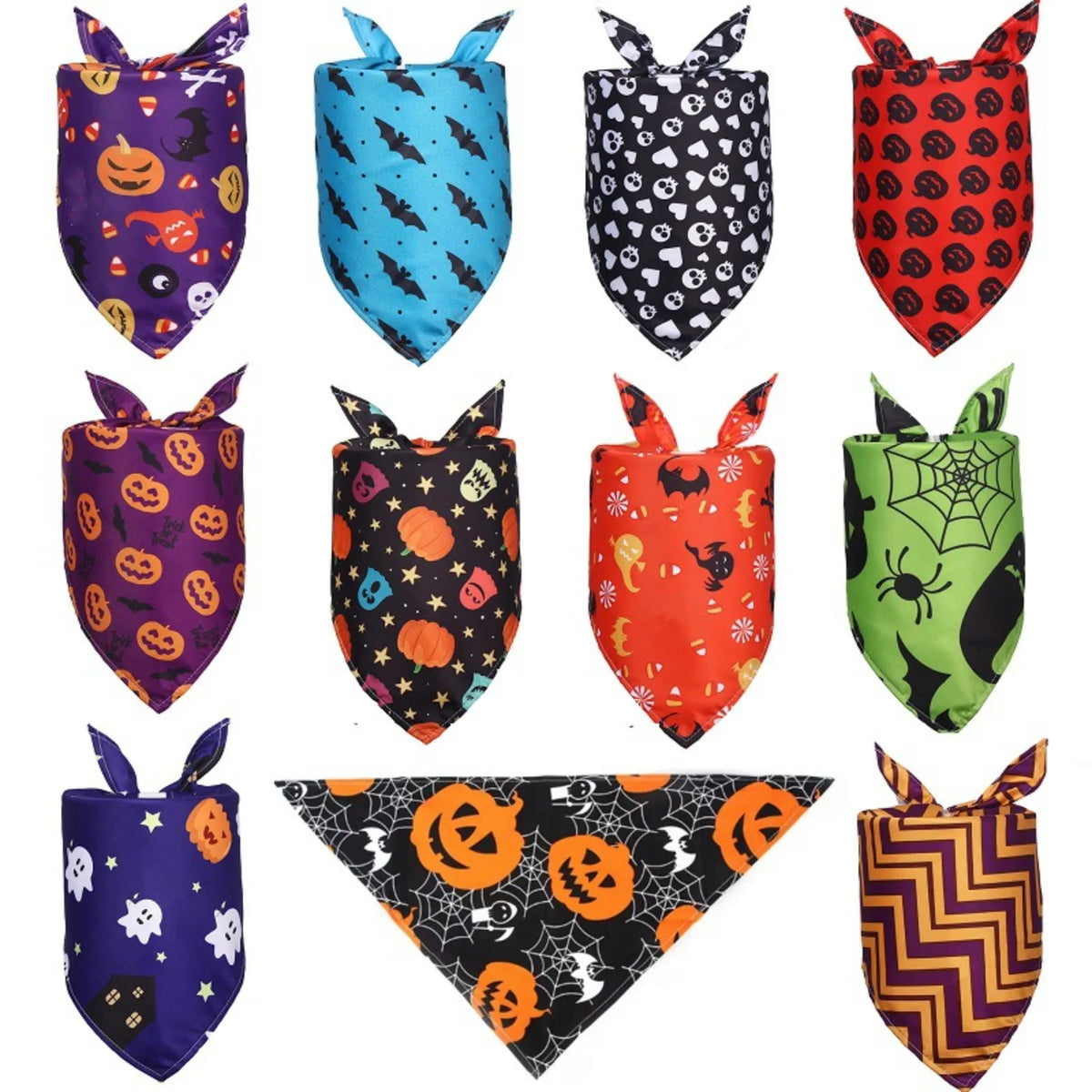 Bandana Halloween à nouer – Chien, 11 motifs