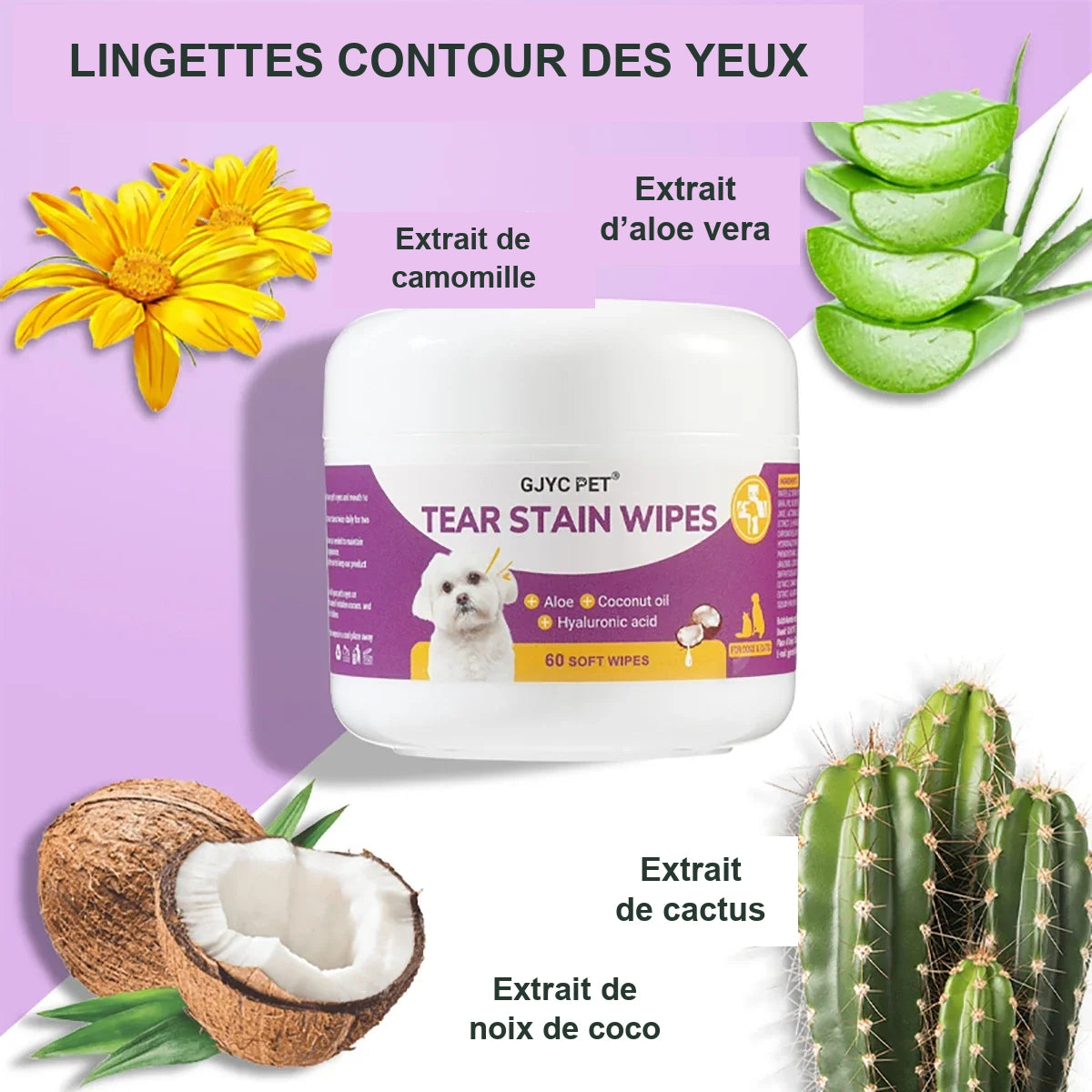 Lingettes contour des yeux – Chien & chat – vue 6