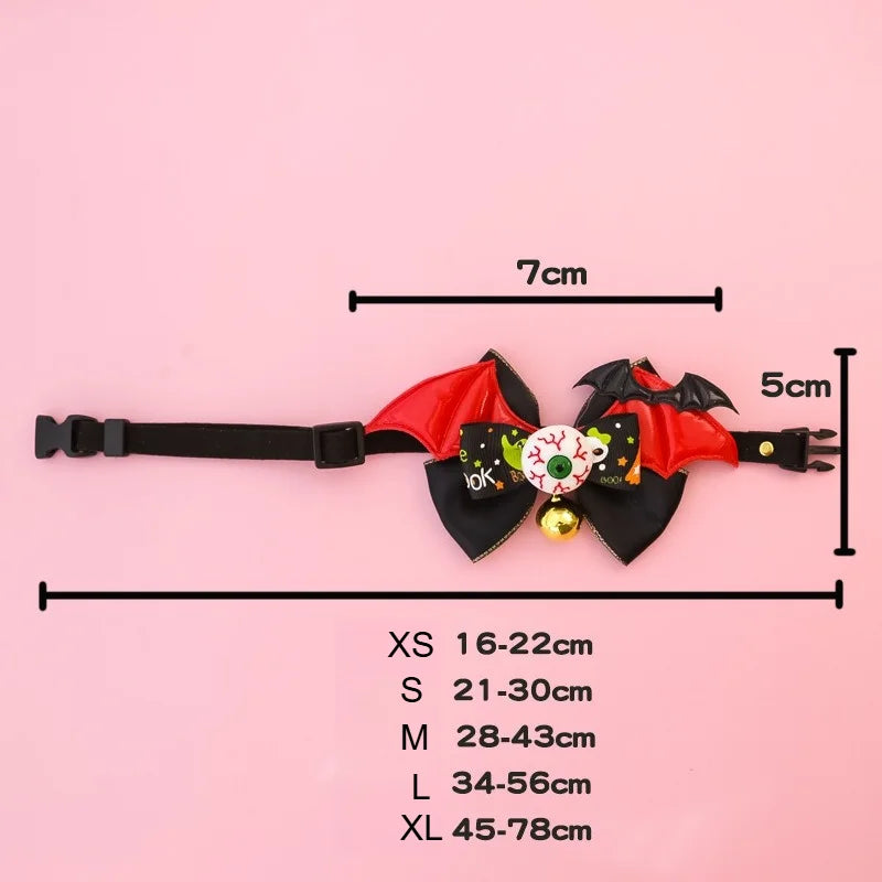Collier Halloween à ailes – Chien & chat, 3 motifs