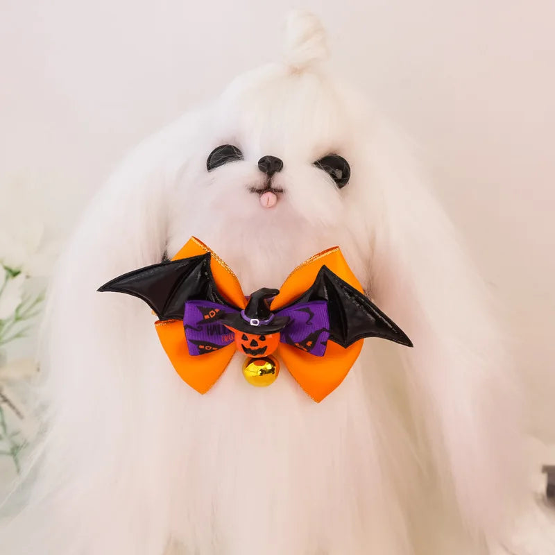 Collier Halloween à ailes – Chien & chat, 3 motifs