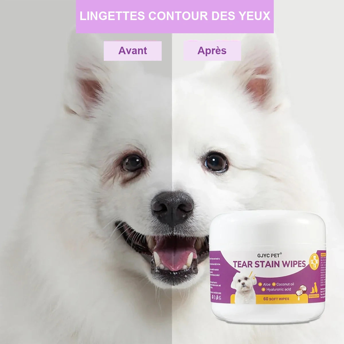 Lingettes contour des yeux – Chien & chat – vue 4