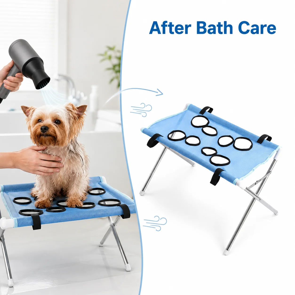 Support hamac de toilettage pliable – Petit chien & chat – vue 3