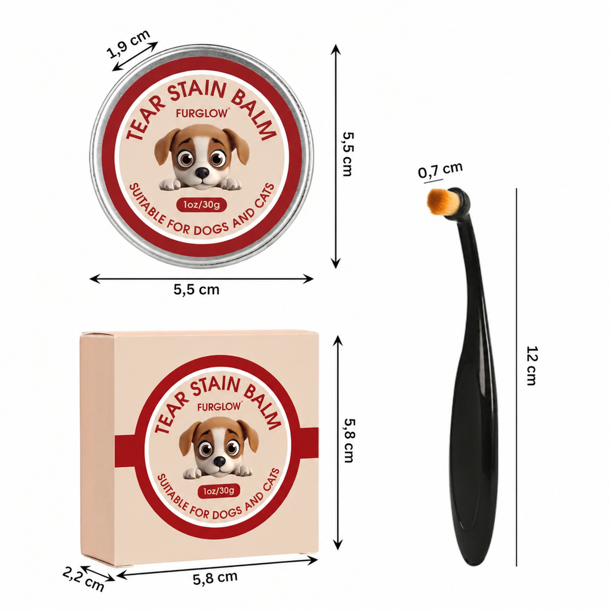 Baume nettoyant contour des yeux – Chien & chat, 30 g