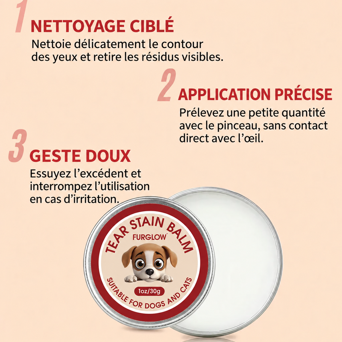 Baume nettoyant contour des yeux – Chien & chat, 30 g